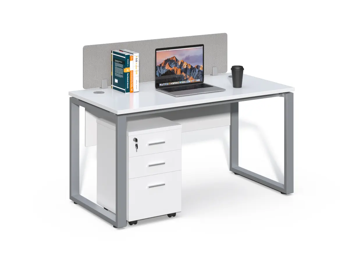 Kancelářský stůl s kontejnerem Houseland Prime Max 01 140 cm bílý