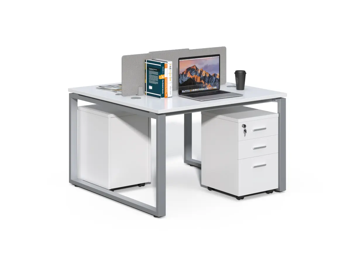 Kancelářská sestava 2 osoby Houseland Prime Max 01 120 cm bílá