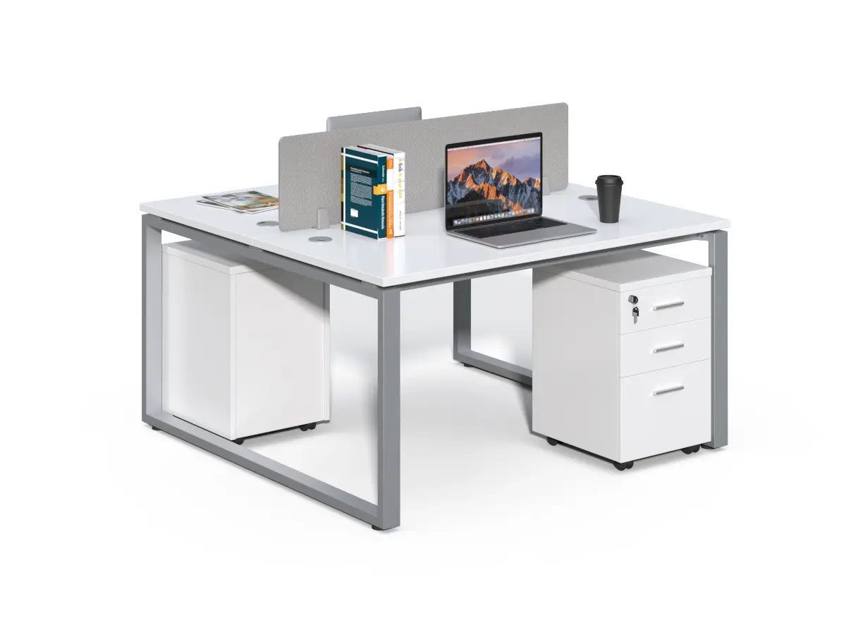 Kancelářská sestava 2 osoby Houseland Prime Max 01 140 cm bílá