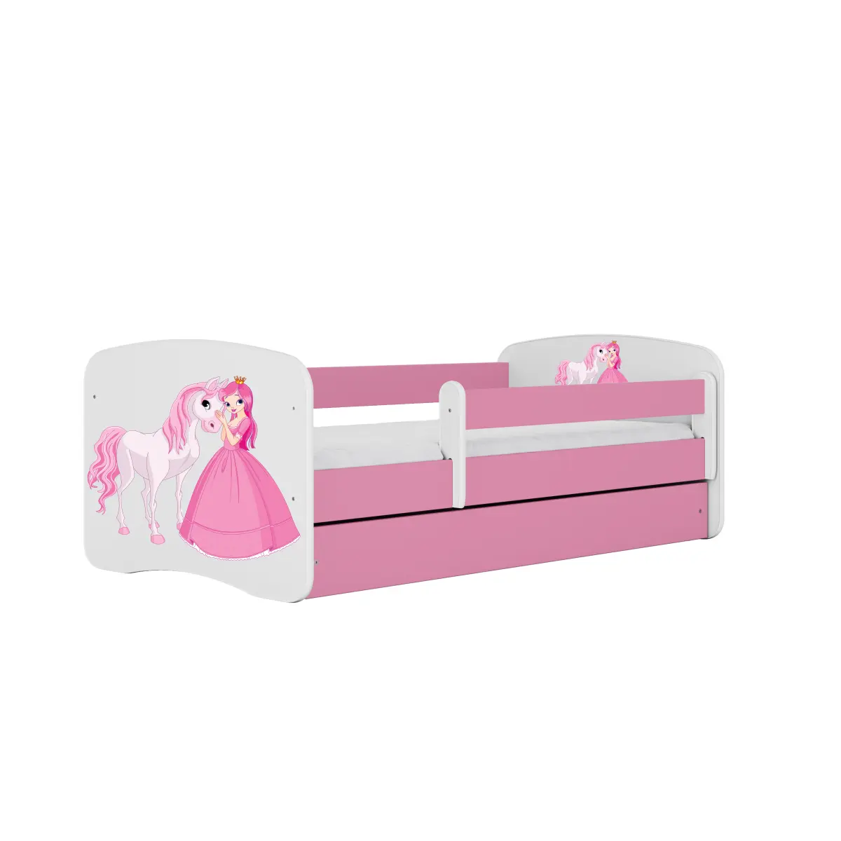 Kocot kids Dětská postel Babydreams princezna a poník růžová, varianta 80x180, bez šuplíků, bez matrace