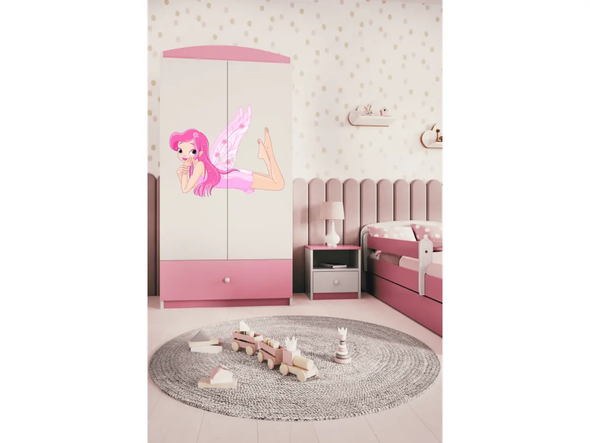 Kocot kids Dětská skříň Babydreams 90 cm víla s křídly růžová