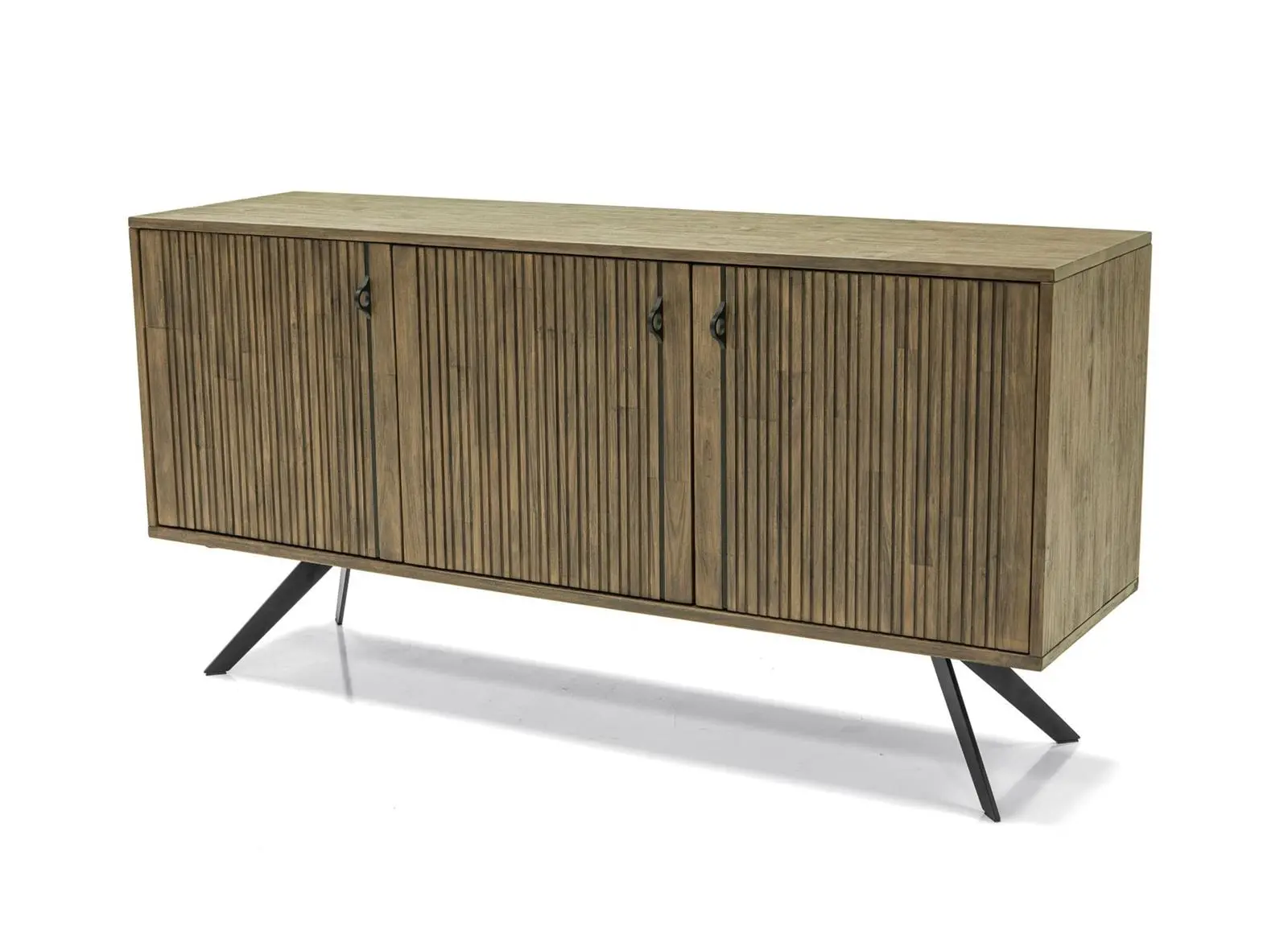 LivinHill Komoda Massa 160 cm z masivu hnědá/grafit