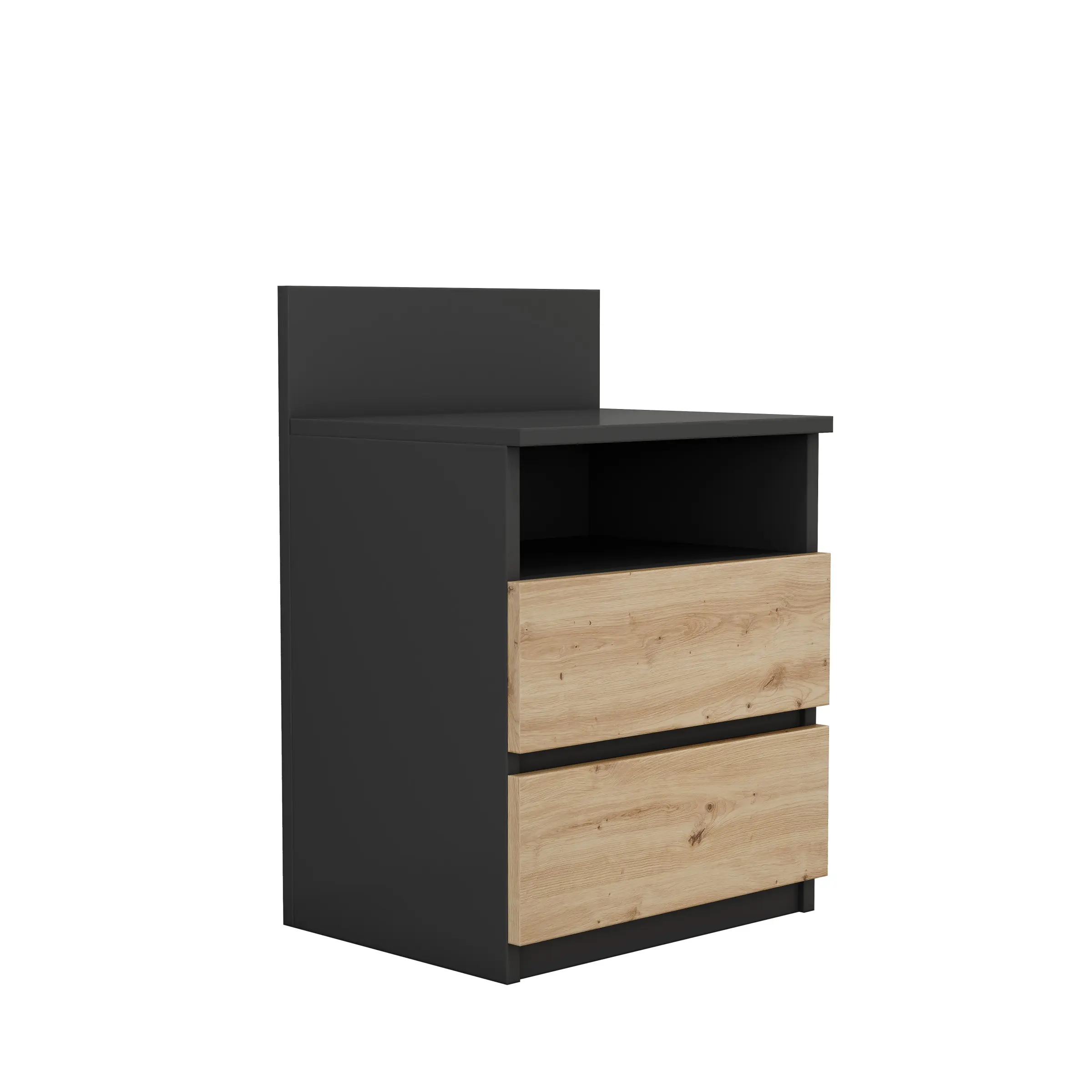 Noční stolek Houseland Malwa 01 dub artisan/antracit
