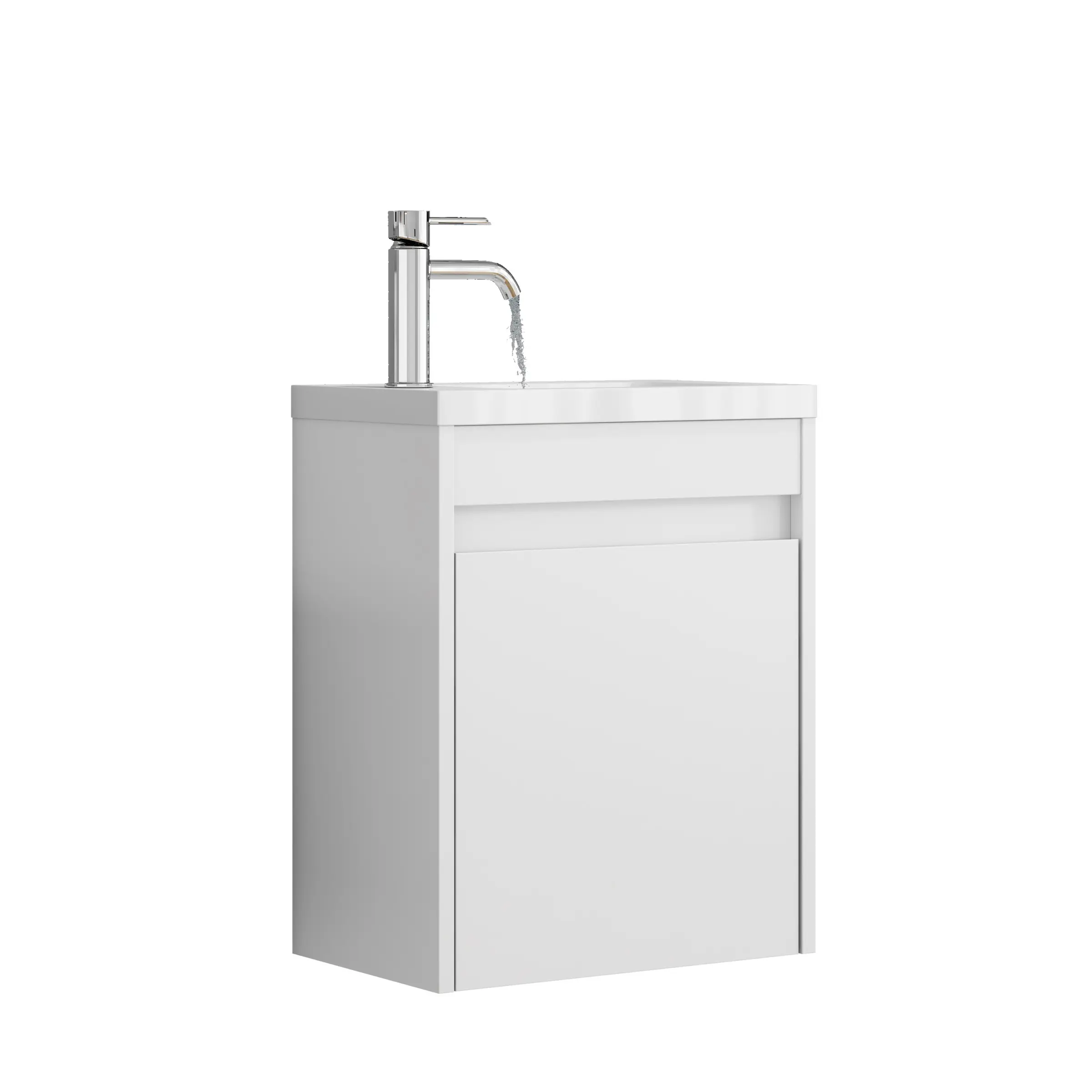 Závěsná skříňka s umyvadlem Houseland Lila 40 cm bílá