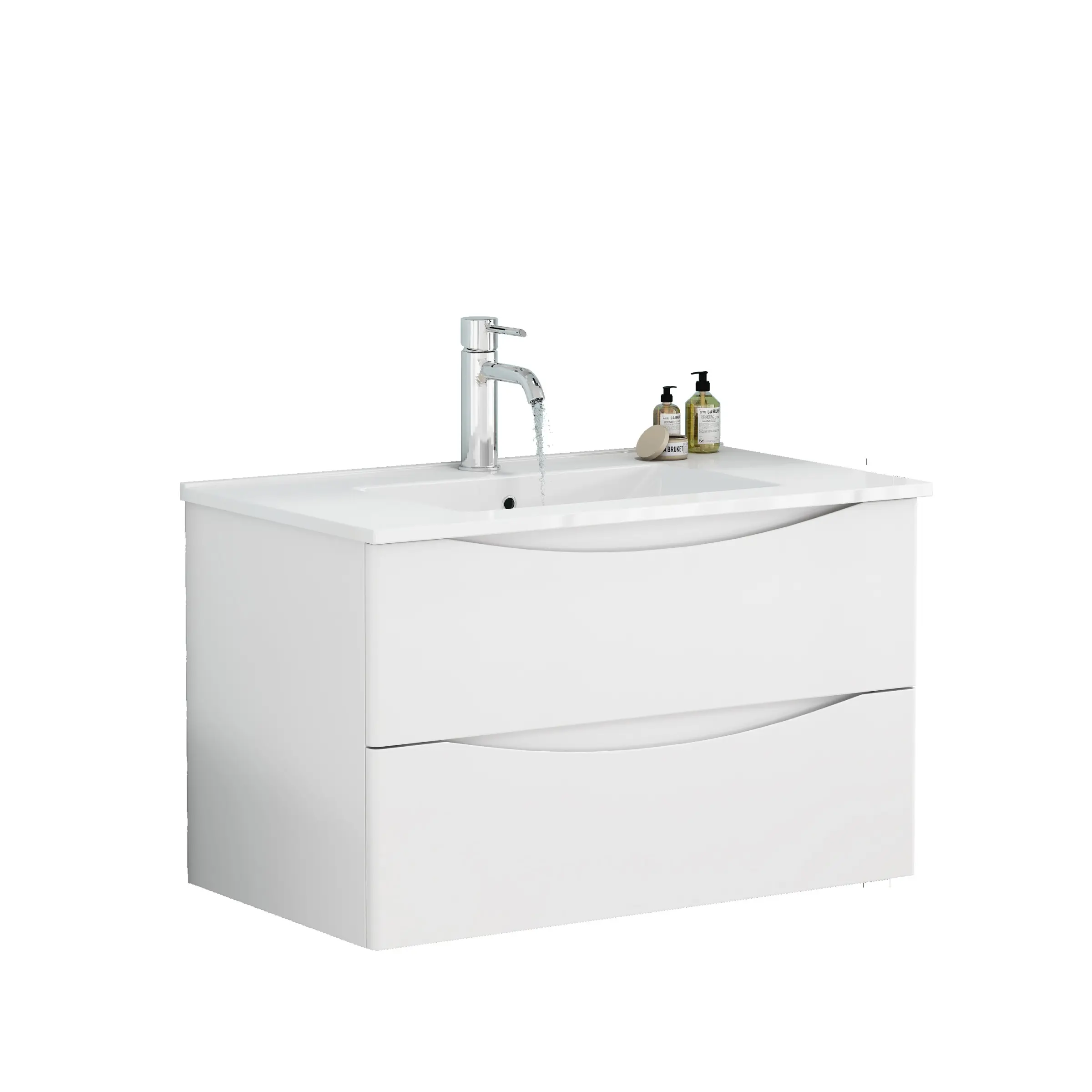 Závěsná skříňka pod umyvadlo Houseland Nirela 80 cm bílá