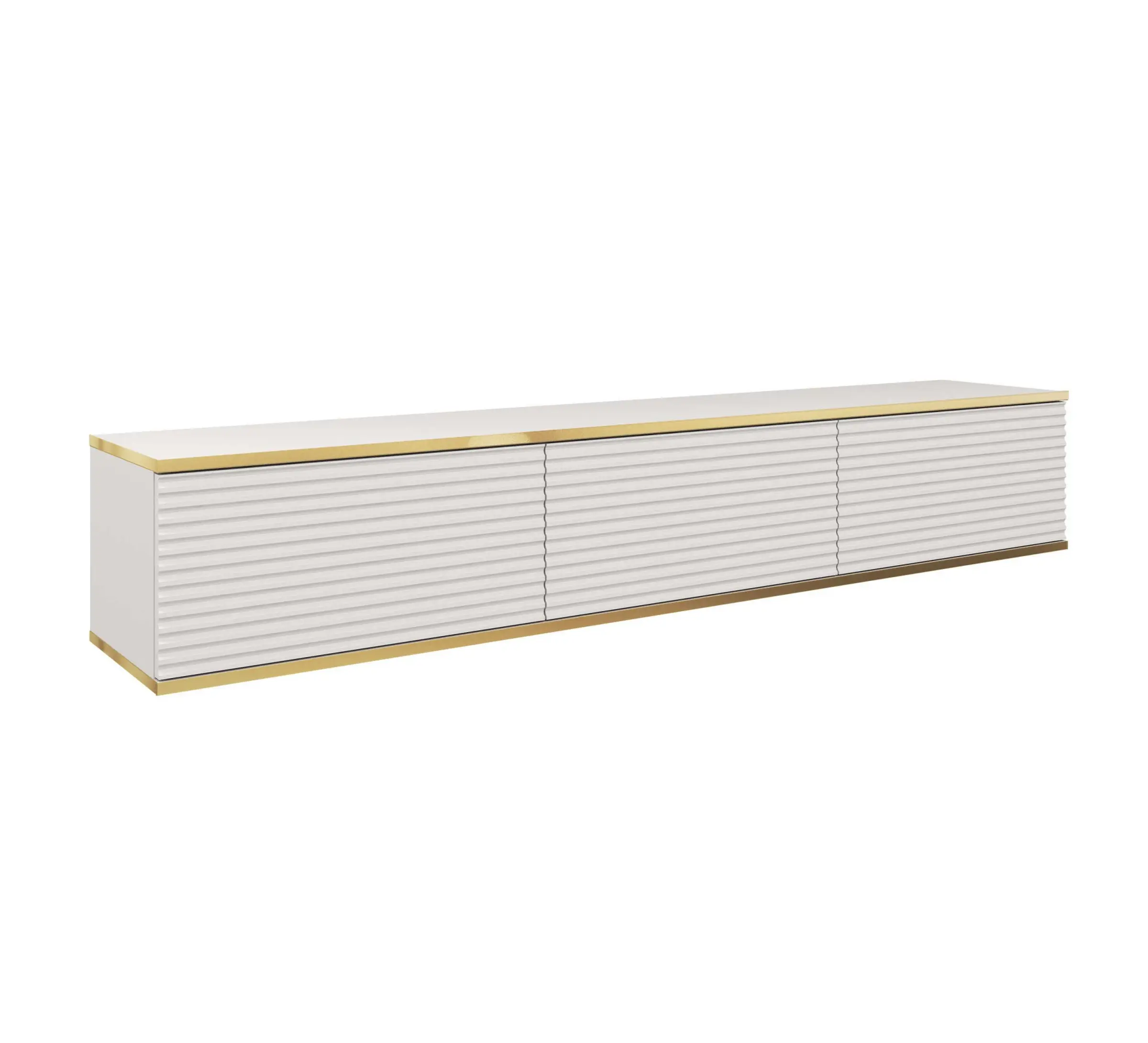 Piaski Závěsný televizní stolek Oro MDF 175 cm bílý/zlatý