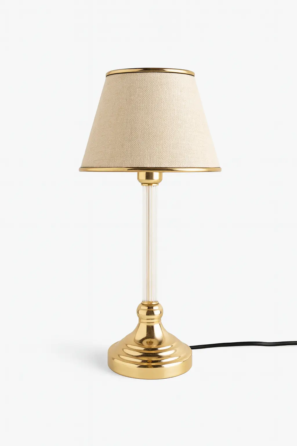 Opviq Stolní lampa Deni béžová/zlatá