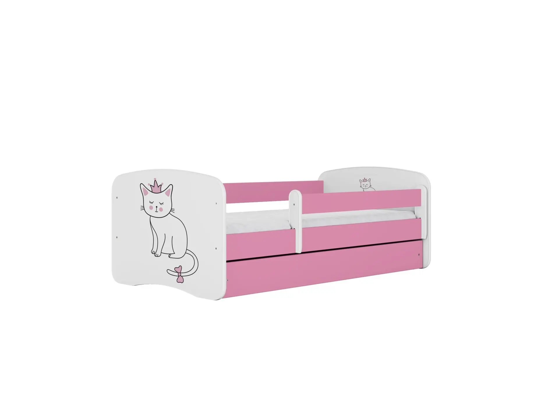 Kocot kids Dětská postel Babydreams kočka růžová, varianta 80x160, se šuplíky, bez matrace