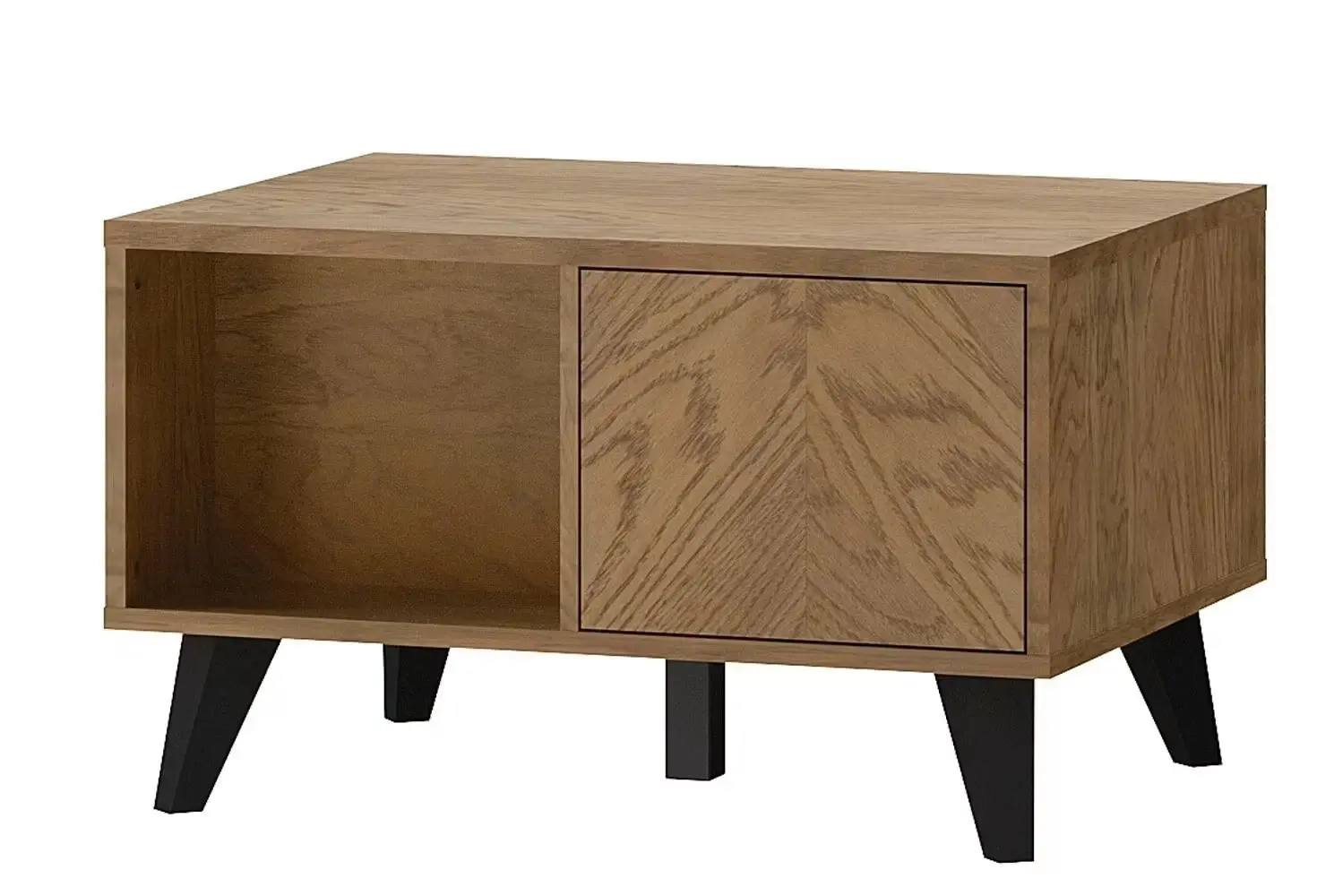 Szynaka Konferenční stolek Cozy 41 z masivu 80 cm dub Rustikal/černý
