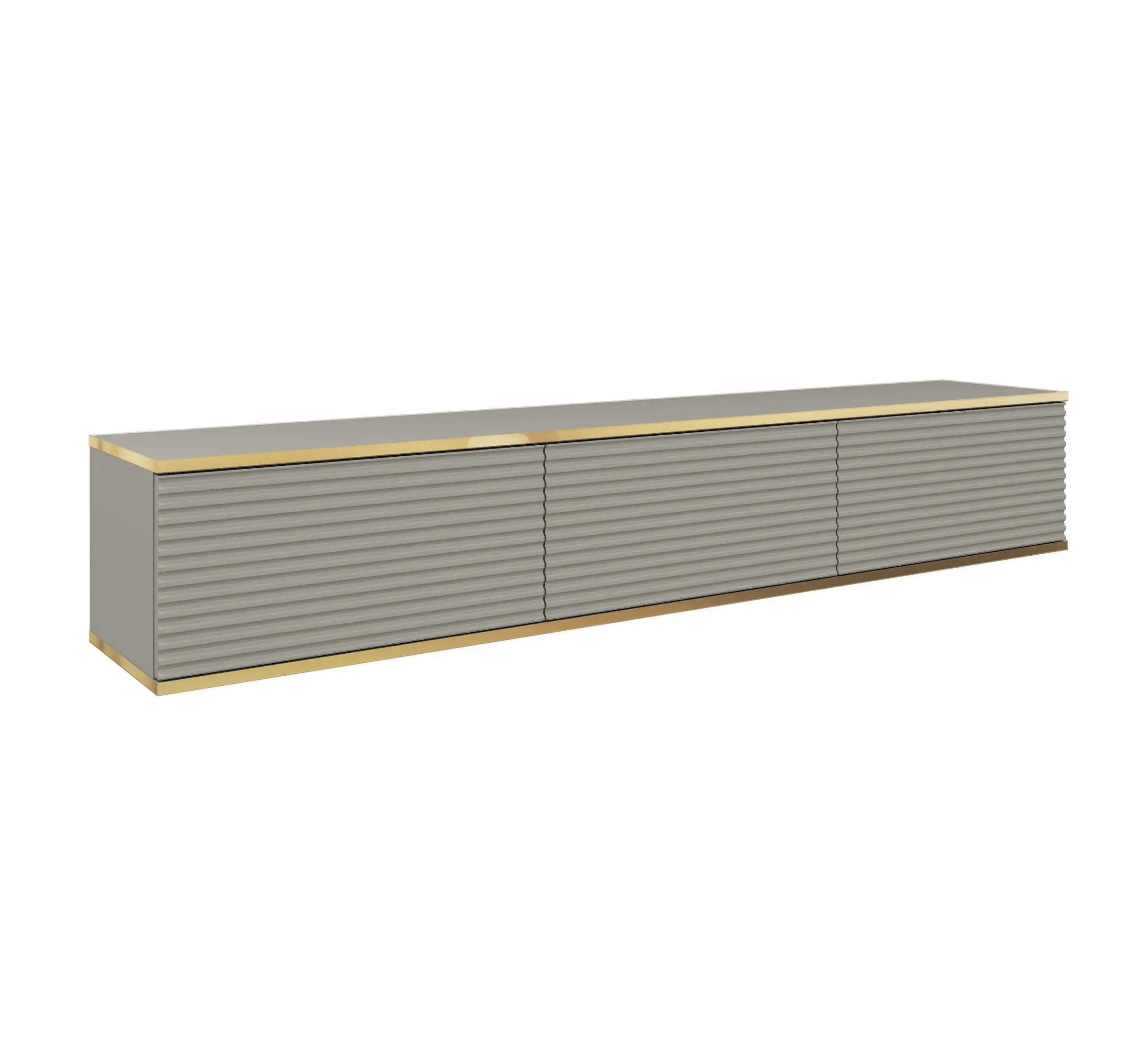 Piaski Závěsný televizní stolek Oro MDF 175 cm šedý/zlatý