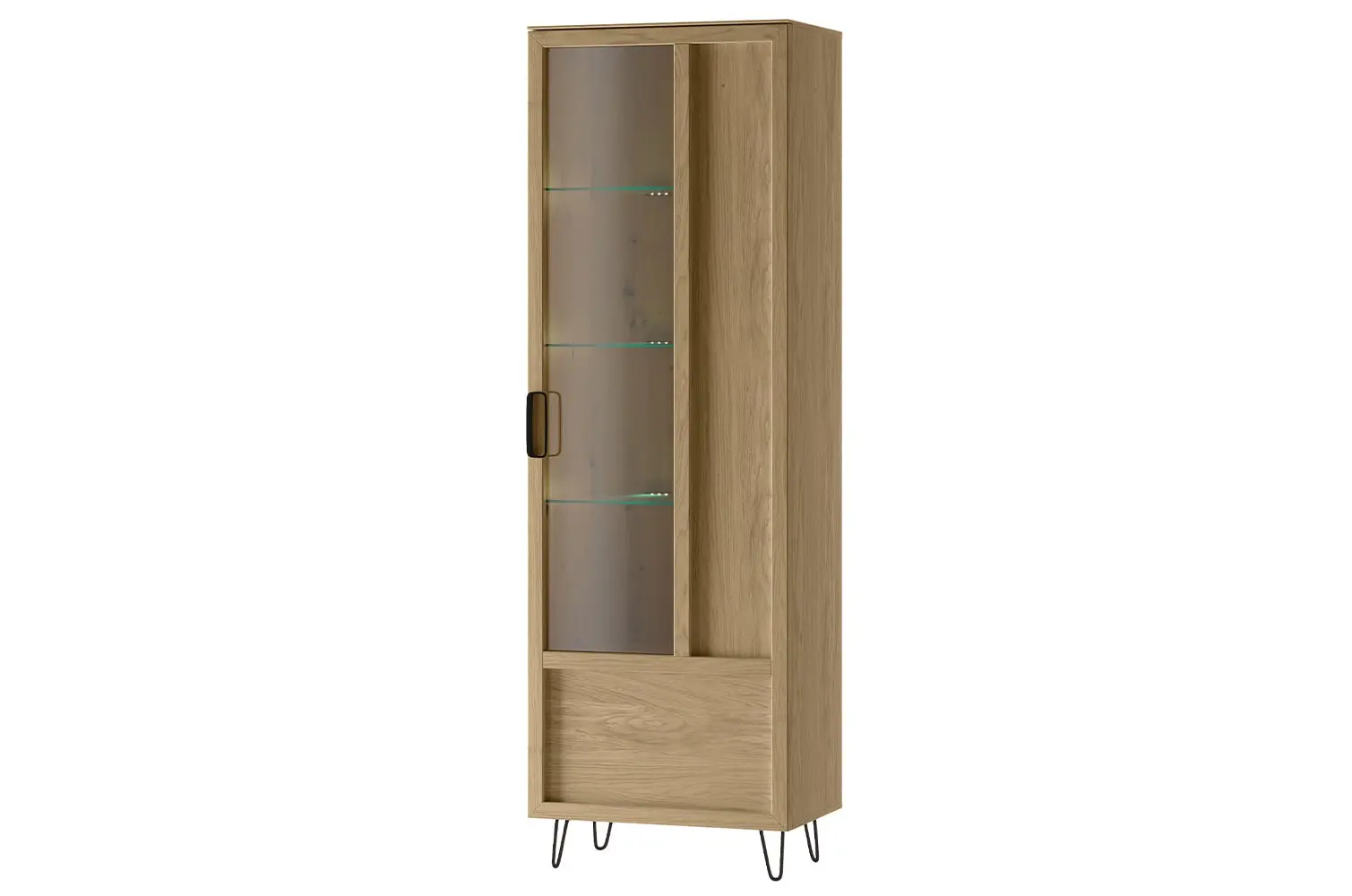 Szynaka Vitrína Limbo 11 65 cm z masivu s LED osvětlením dub Artisan