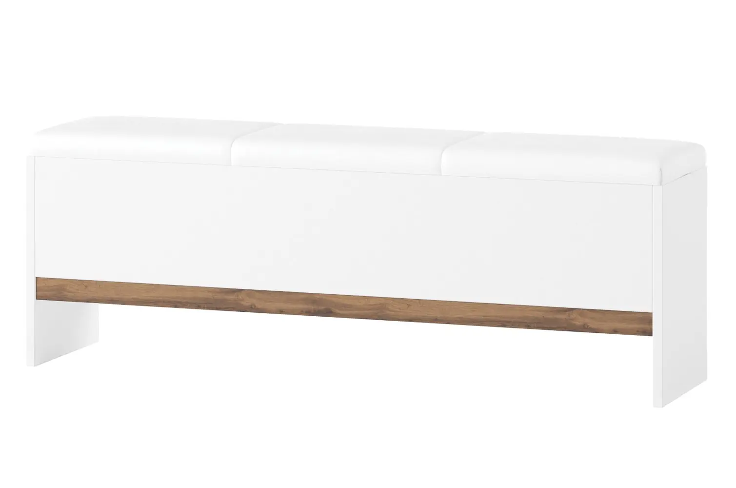 Szynaka Čalouněná lavice Livorno 65 165 cm bílá/dub Wotan