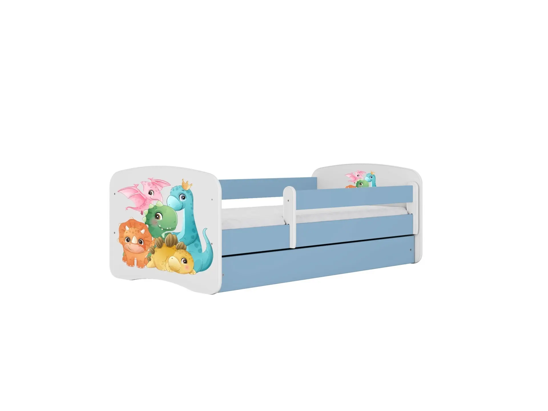 Kocot kids Dětská postel Babydreams dinosauři modrá, varianta 80x180, bez šuplíků, bez matrace