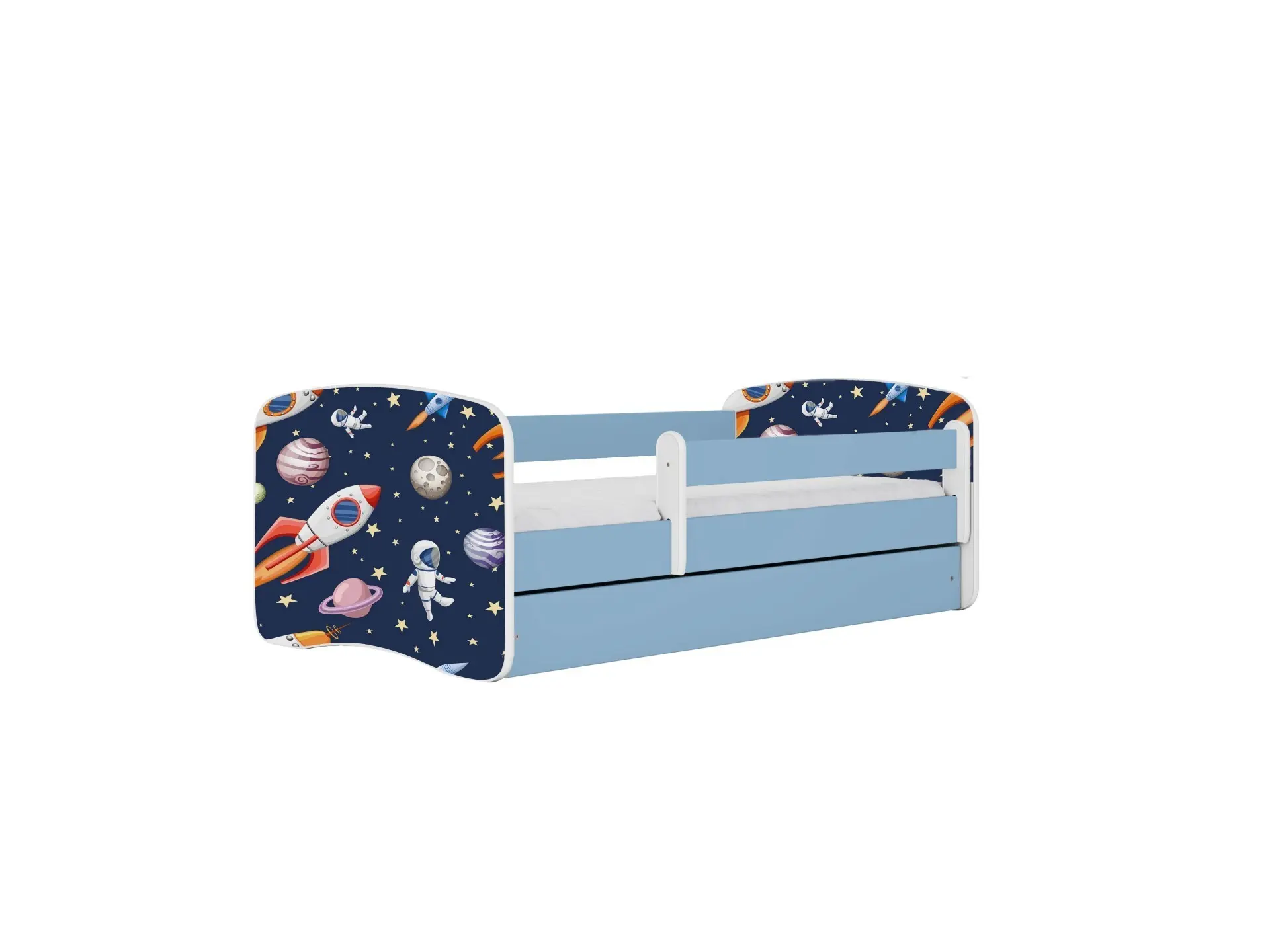 Kocot kids Dětská postel Babydreams vesmír modrá, varianta 80x180, bez šuplíků, bez matrace