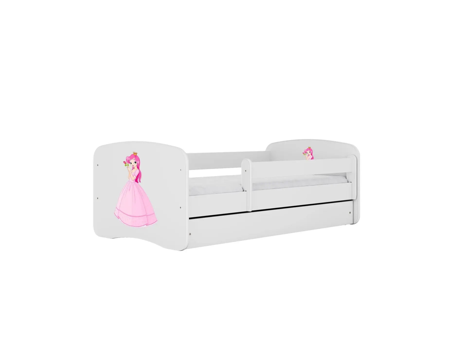 Kocot kids Dětská postel Babydreams princezna bílá, varianta 80x160, bez šuplíků, s matrací