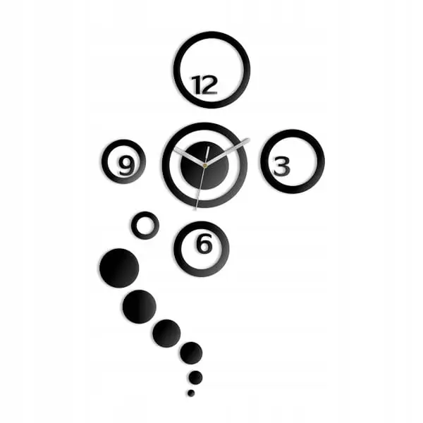 ModernClock Nástěnné samolepící hodiny Dream 68 cm černé