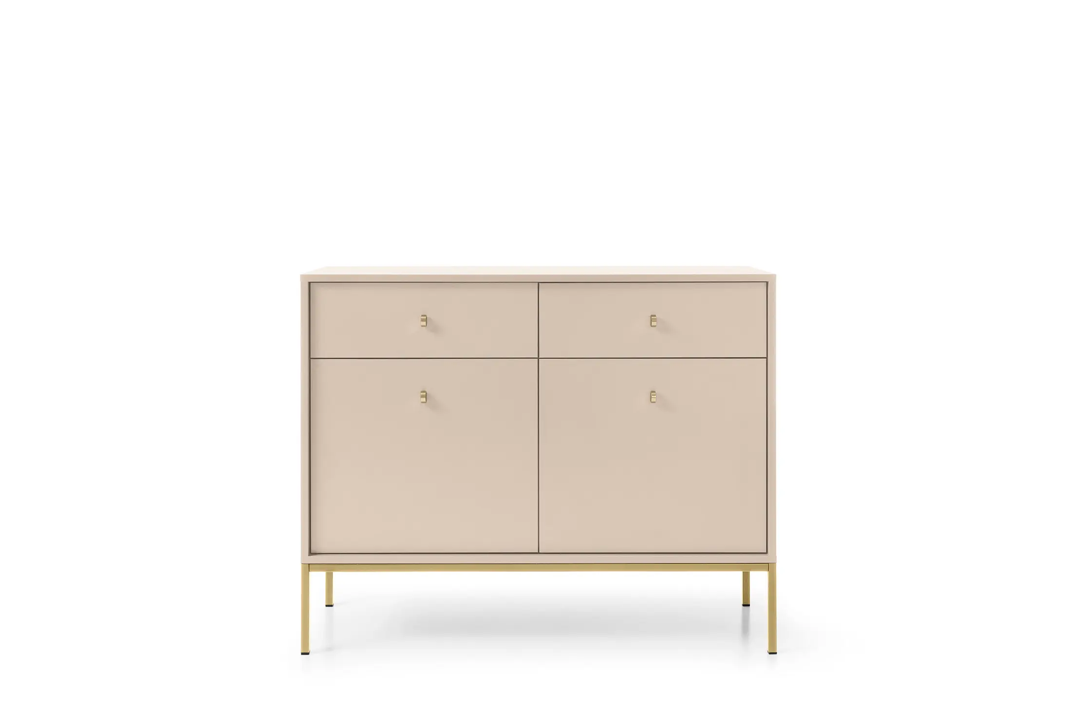 Piaski Komoda Mono II 104 cm se zásuvkami béžová/zlatá