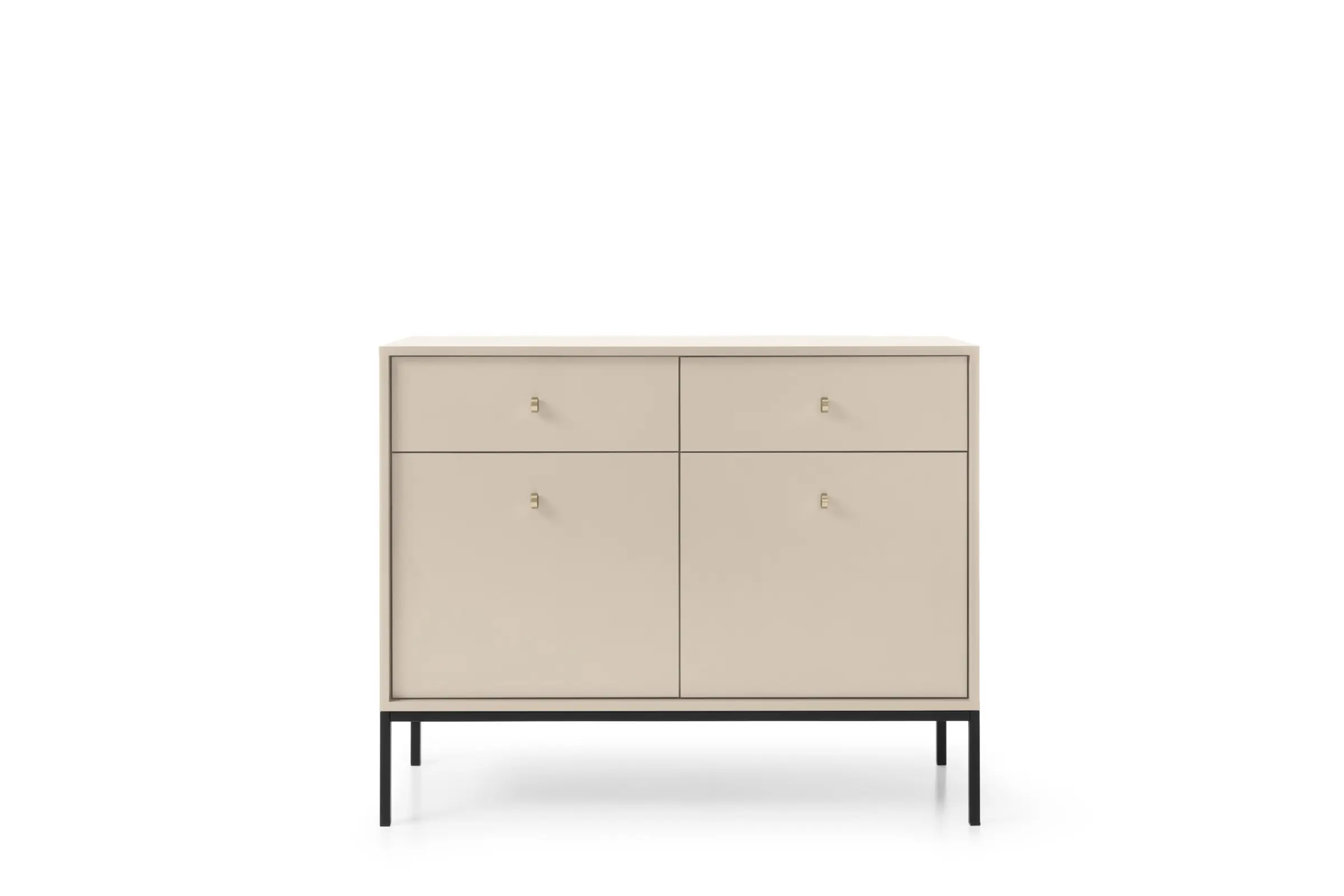 Piaski Komoda Mono II 104 cm se zásuvkami béžová/černá