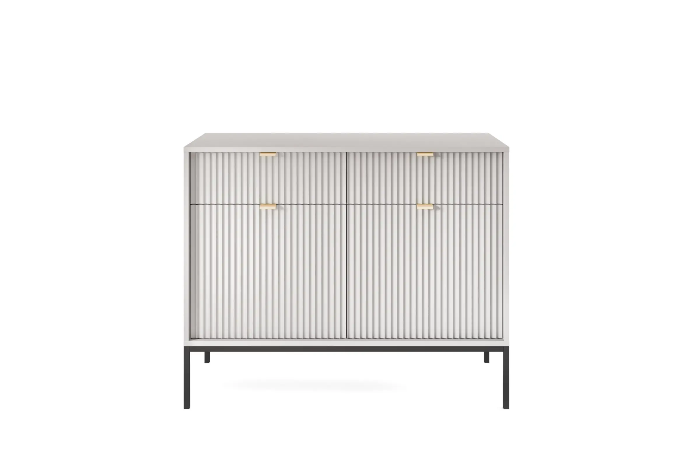 Piaski Komoda Nova 104 cm se zásuvkami šedá/černá