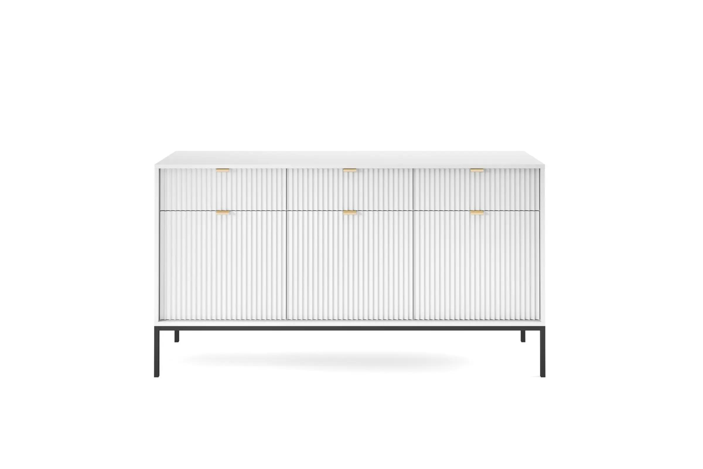 Piaski Komoda Nova 154 cm bílá/černá