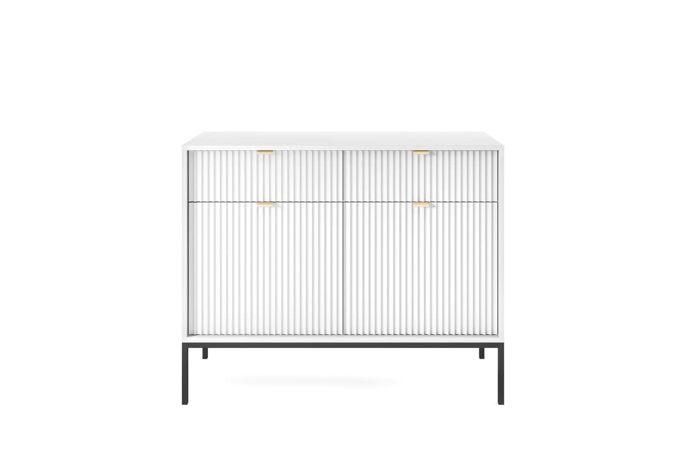 Piaski Komoda Nova 104 cm se zásuvkami bílá/černá