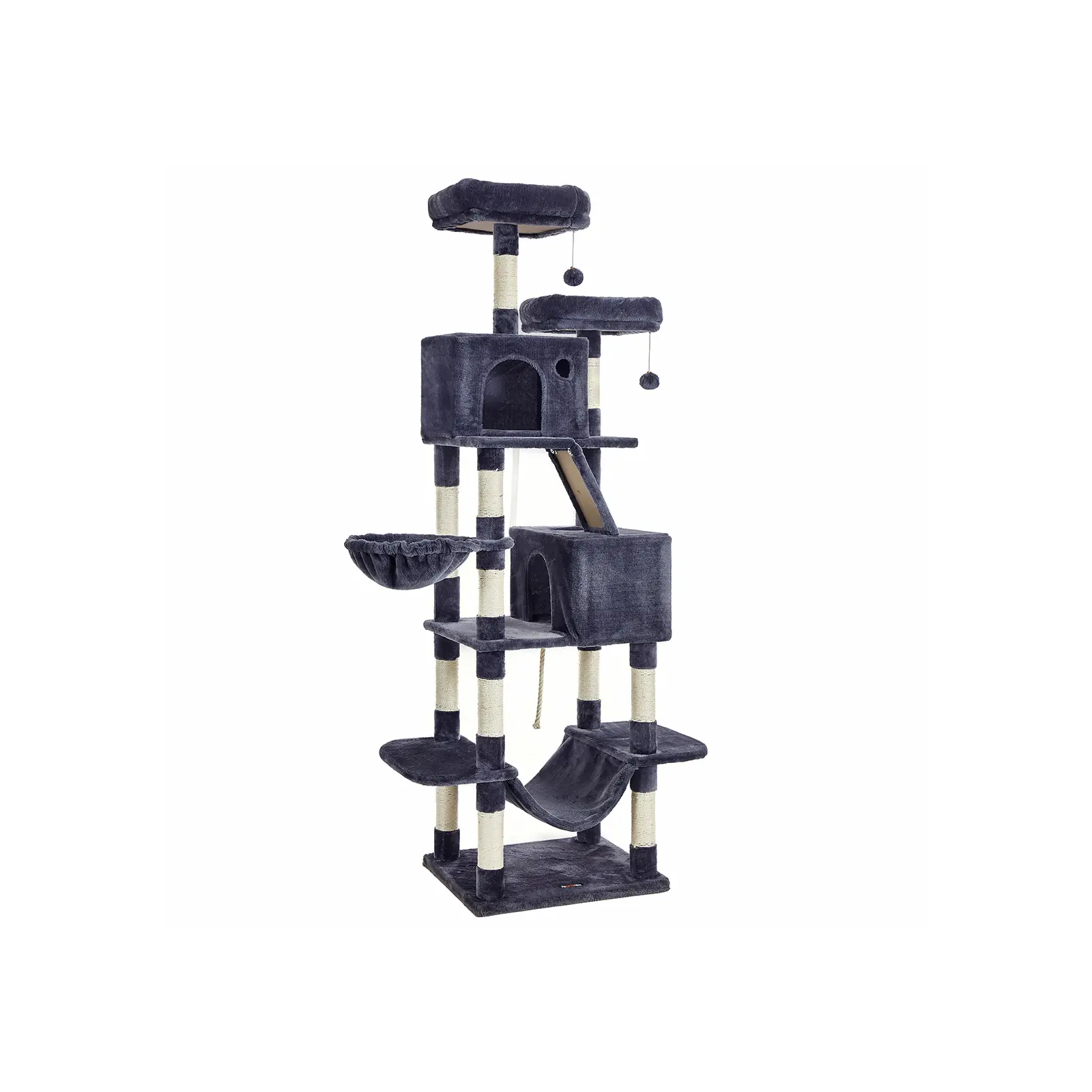 SONGMICS Kočičí škrabadlo Climbery 206 cm tmavě šedé