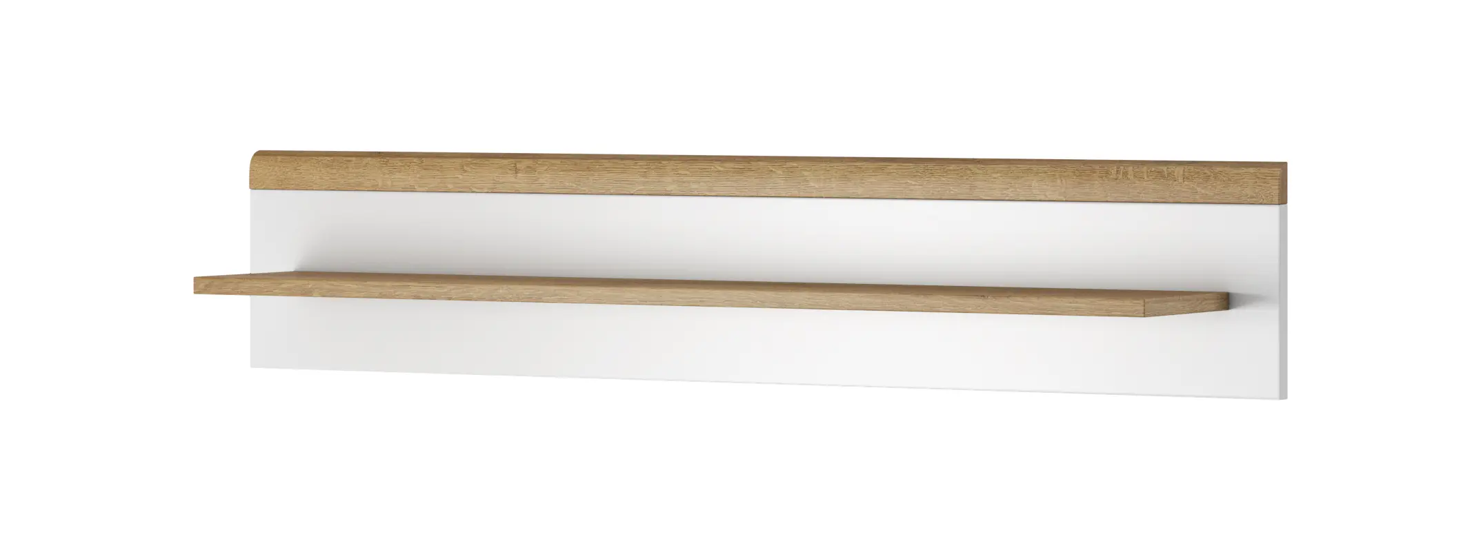 Piaski Nástěnná police Primo 107 cm dub Riviéra/bílá
