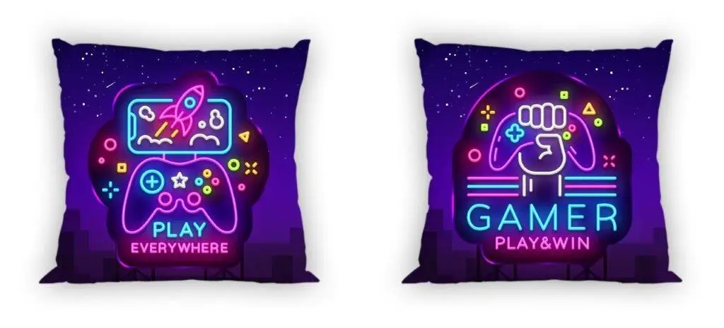 Faro Oboustranný povlak na polštář Neon 021 - 40x40 cm