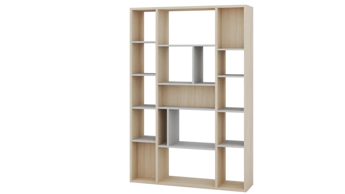 Szynaka Regál Ryga 07 120 cm dub Riva/šedý