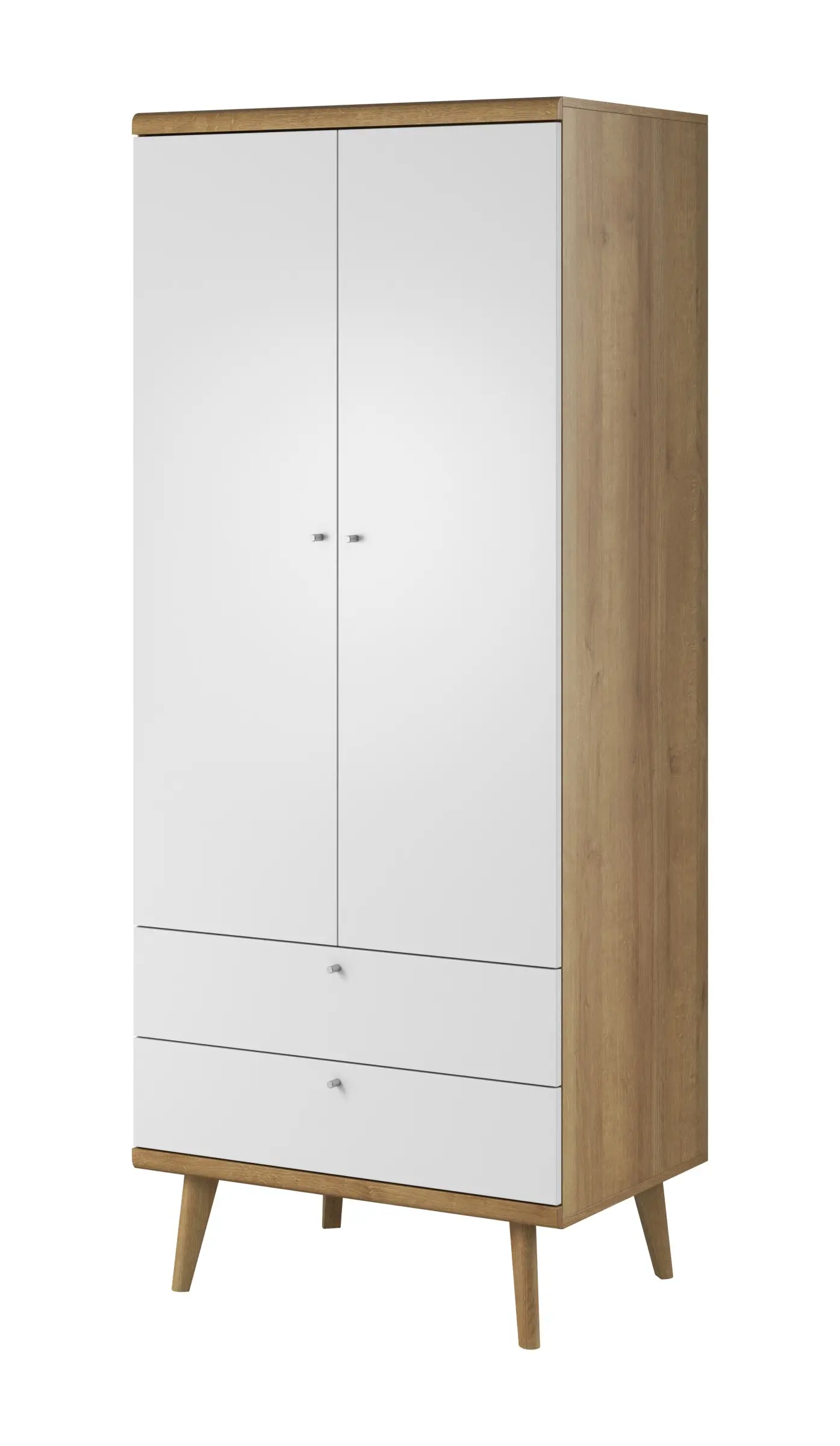 Piaski Šatní skříň Primo 80 cm dub Riviéra/bílá