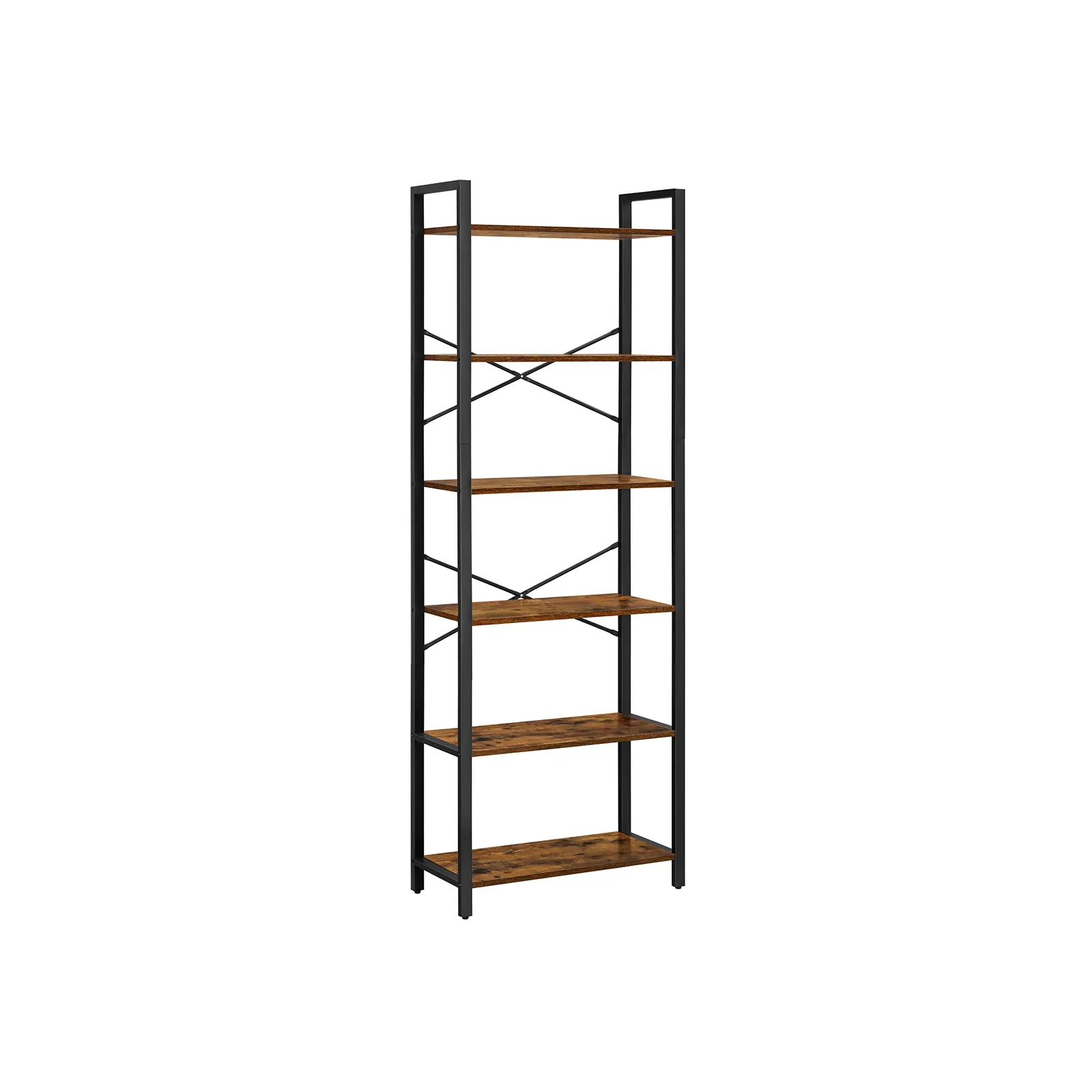 SONGMICS Policový regál Vasagle Luna 66 cm hnědo-černý