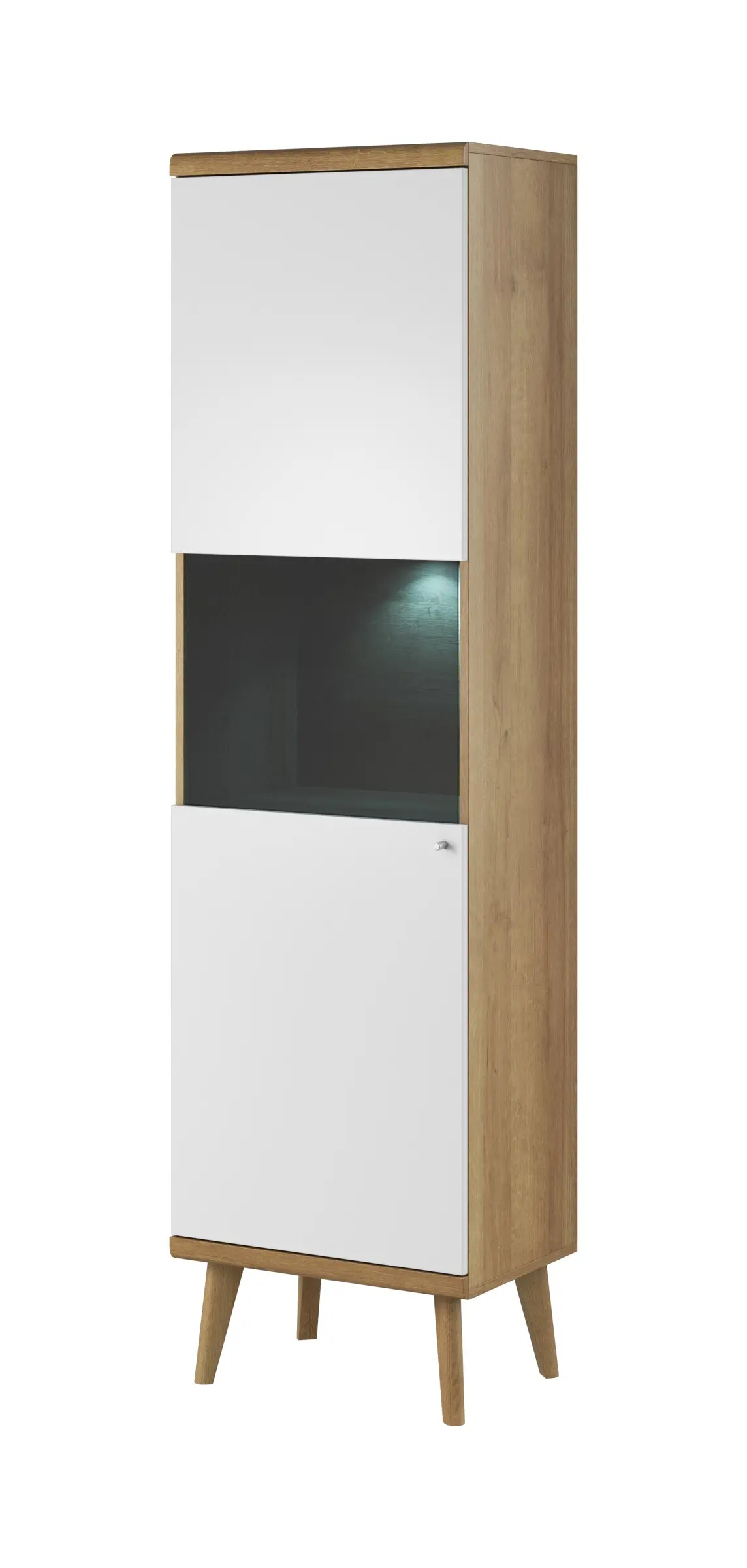 Piaski Vitrína Primo 50 cm dub Riviéra/bílá