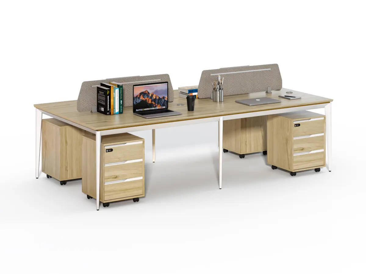 Kancelářská sestava 4 osoby Houseland Profit Max 02 2814 dub/bílá
