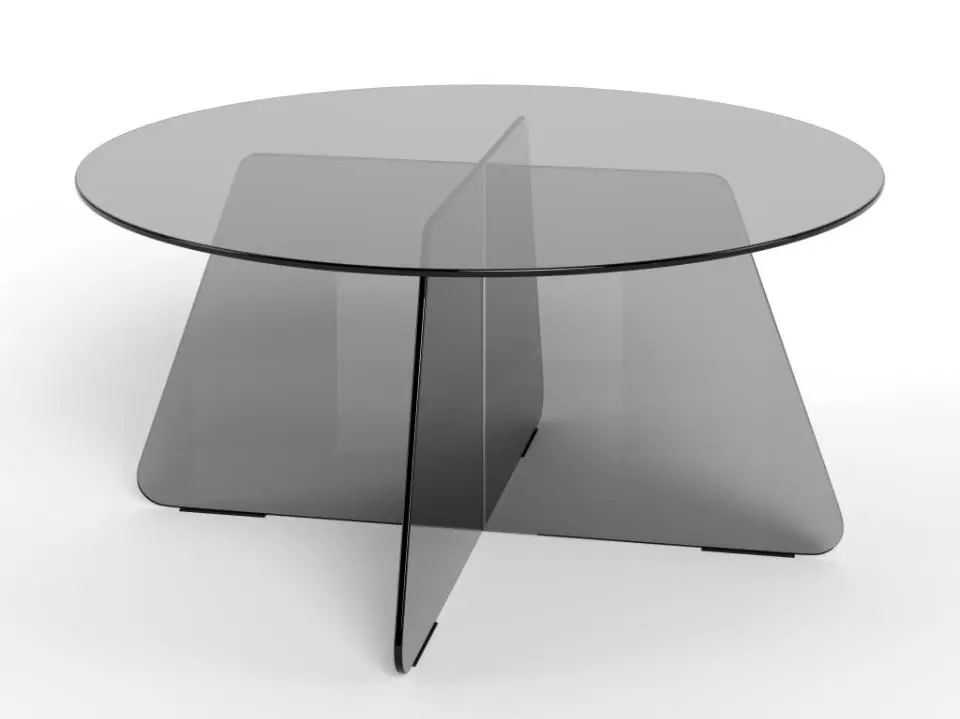 Skleněný kulatý konferenční stolek ø 80 cm Samos – Actona
