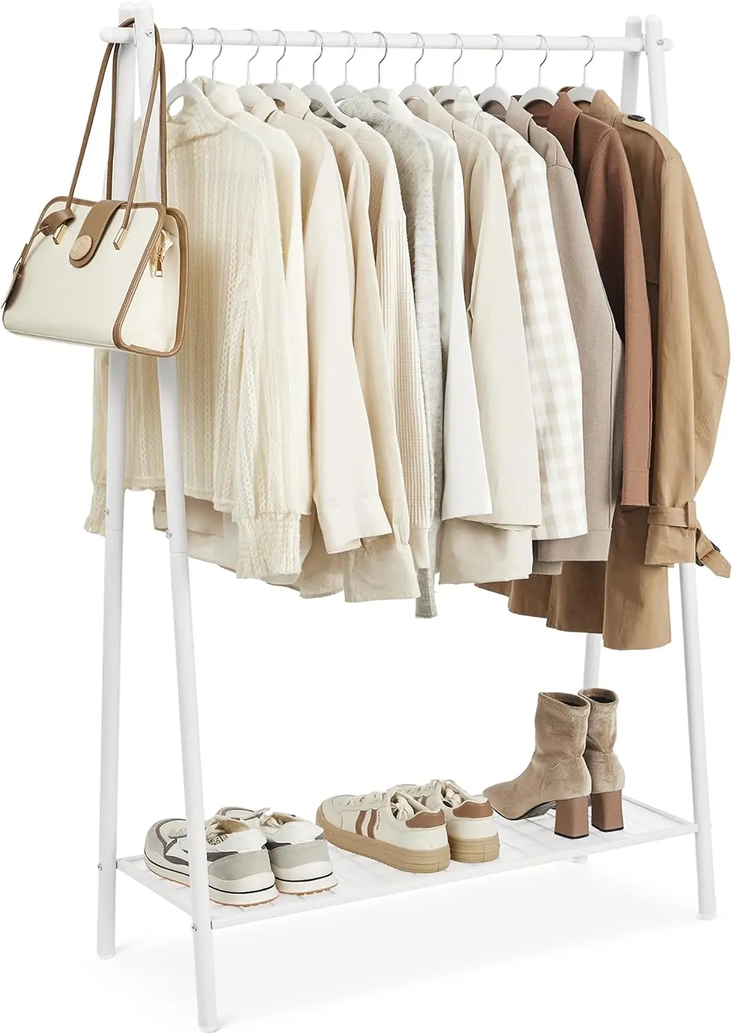 SONGMICS Šatní věšák Loft 153 cm bílý