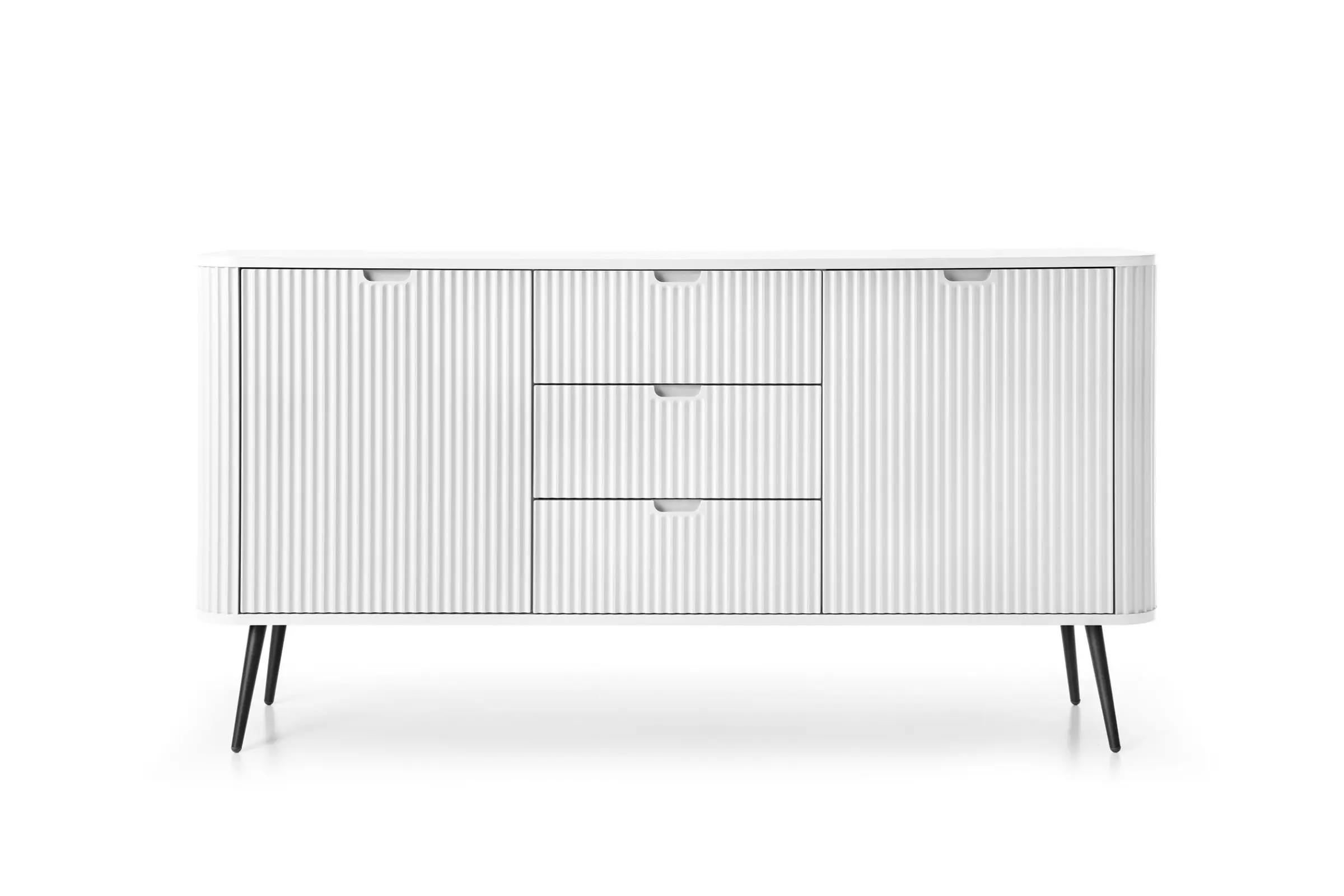 Piaski Komoda Zova 168 cm bílá/černá