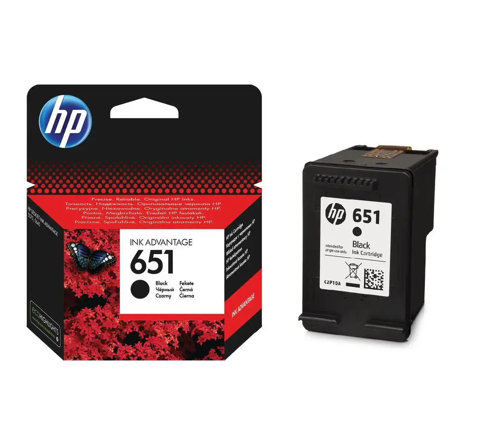 HP inkoust C2P10AE HP 651 Ink Advantage, černá C2P10AE#BHK