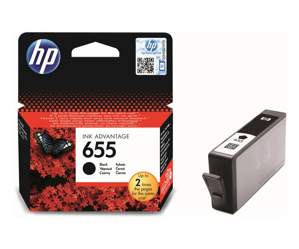 HP Inkoustová náplň 655 černá CZ109AE#BHK