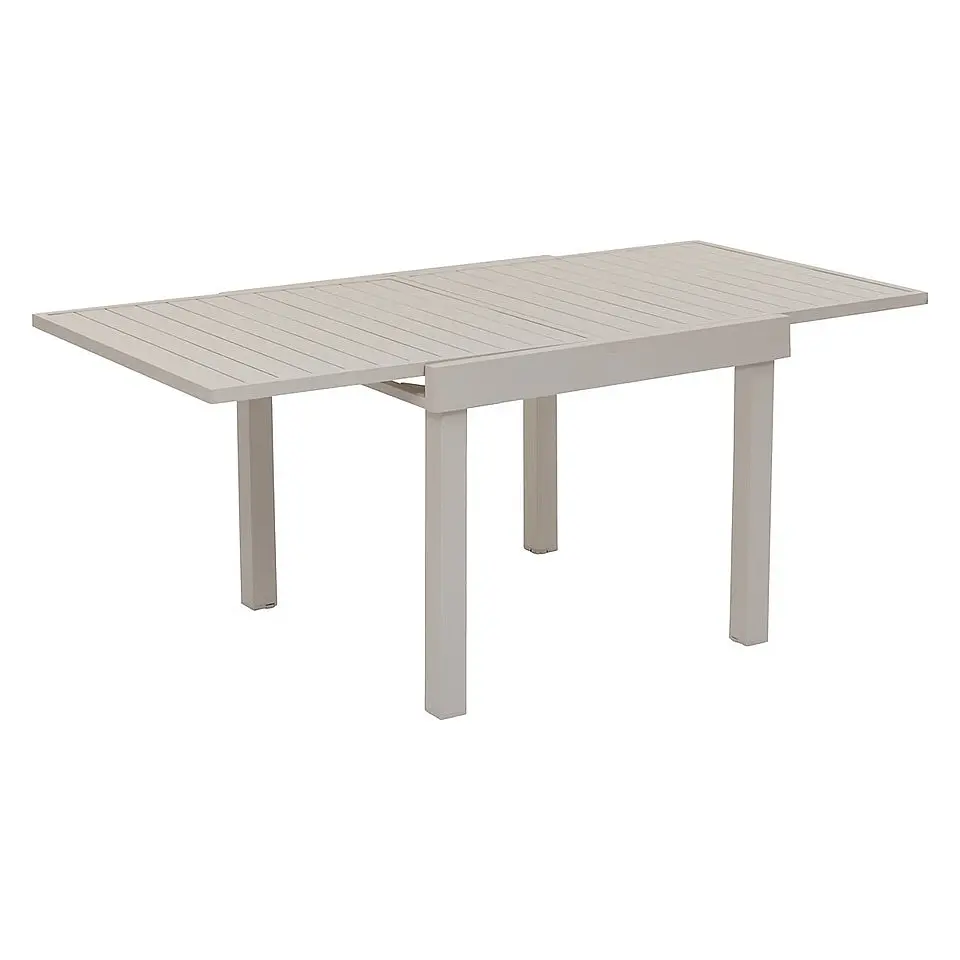 DEOKORK Hliníkový stůl VALENCIA 90/180x90 cm (ivory)