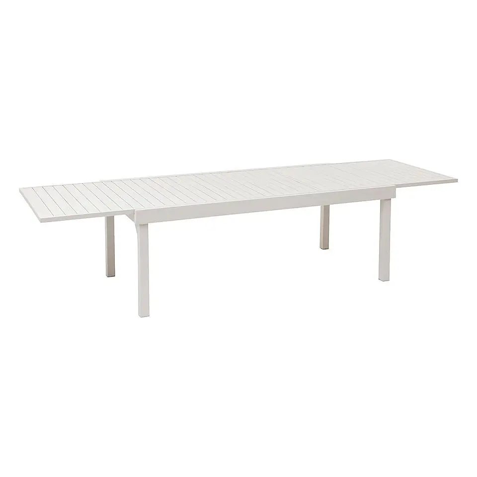 DEOKORK Hliníkový stůl VALENCIA 200/320x100 cm (ivory)