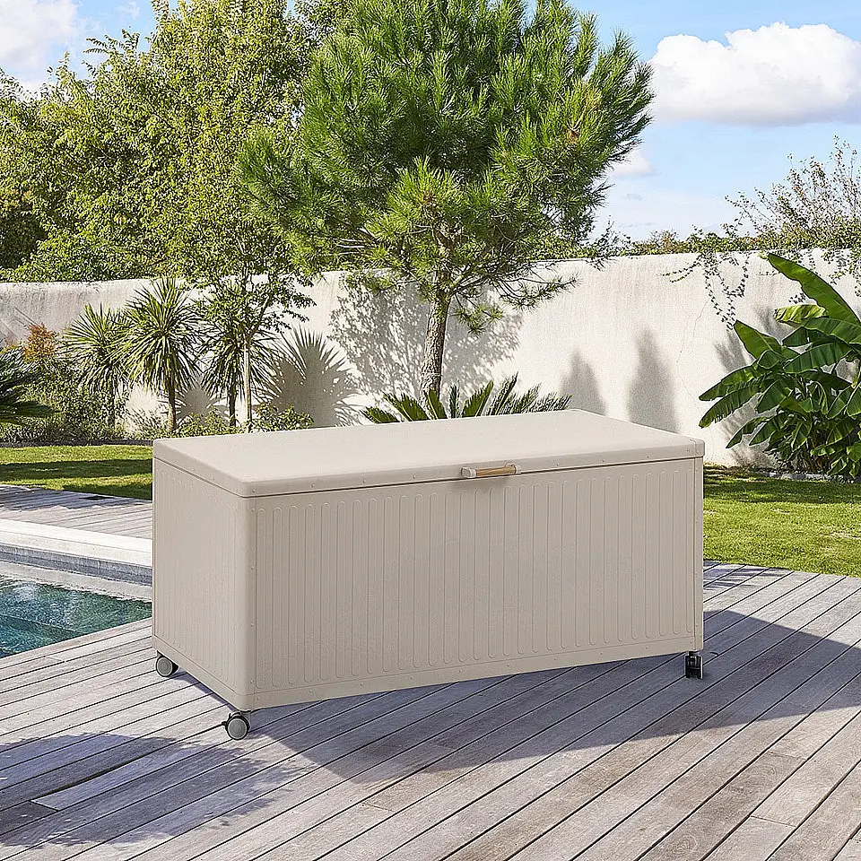 DEOKORK Venkovní úložný box 182 x 89 x 78 cm (ivory)