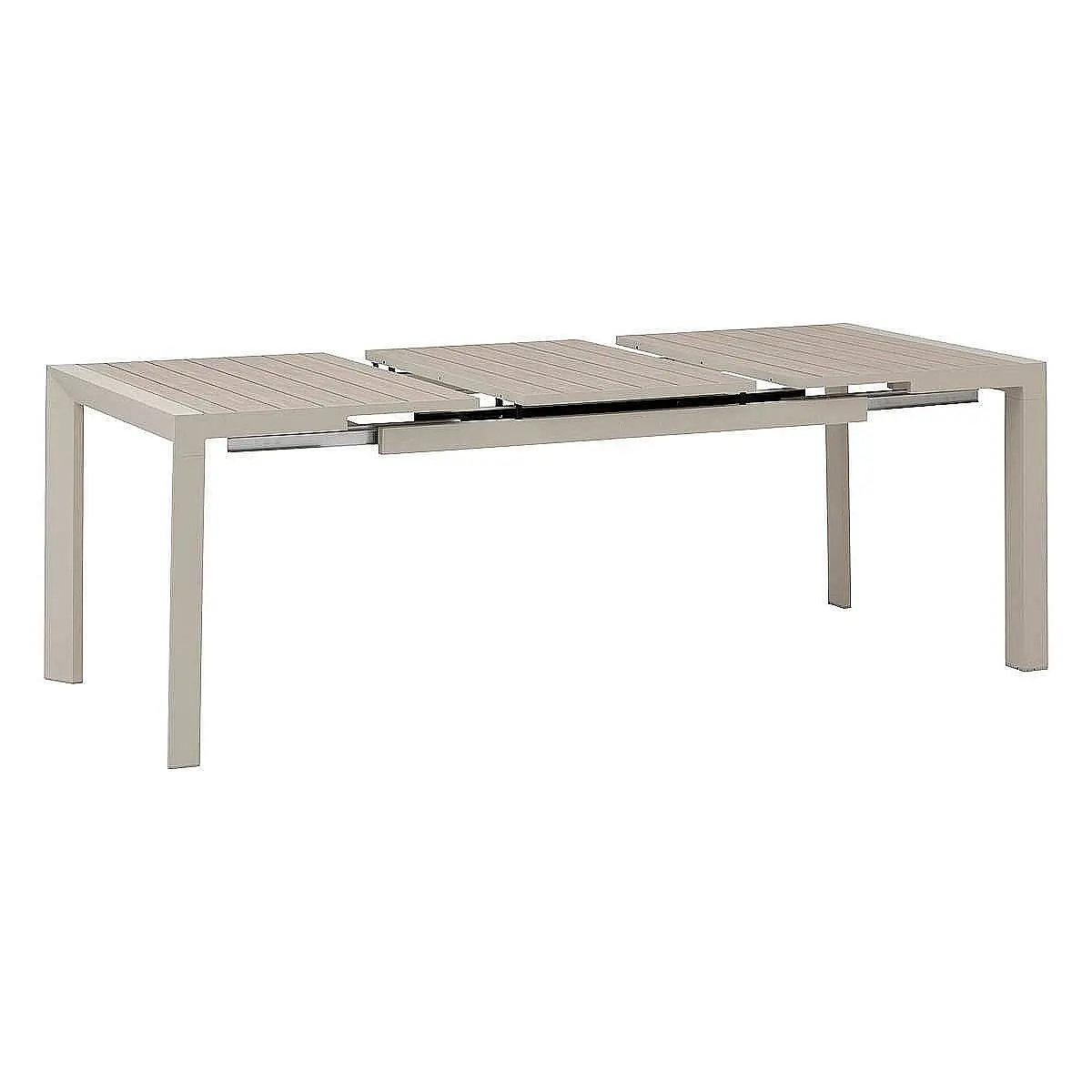 DEOKORK Hliníkový stůl VANCOUVER 142/202x90 cm (ivory)