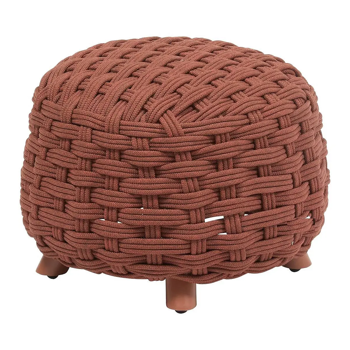 Luxusní hliníkový taburet CALIOPE ø 49 cm (terracotta)