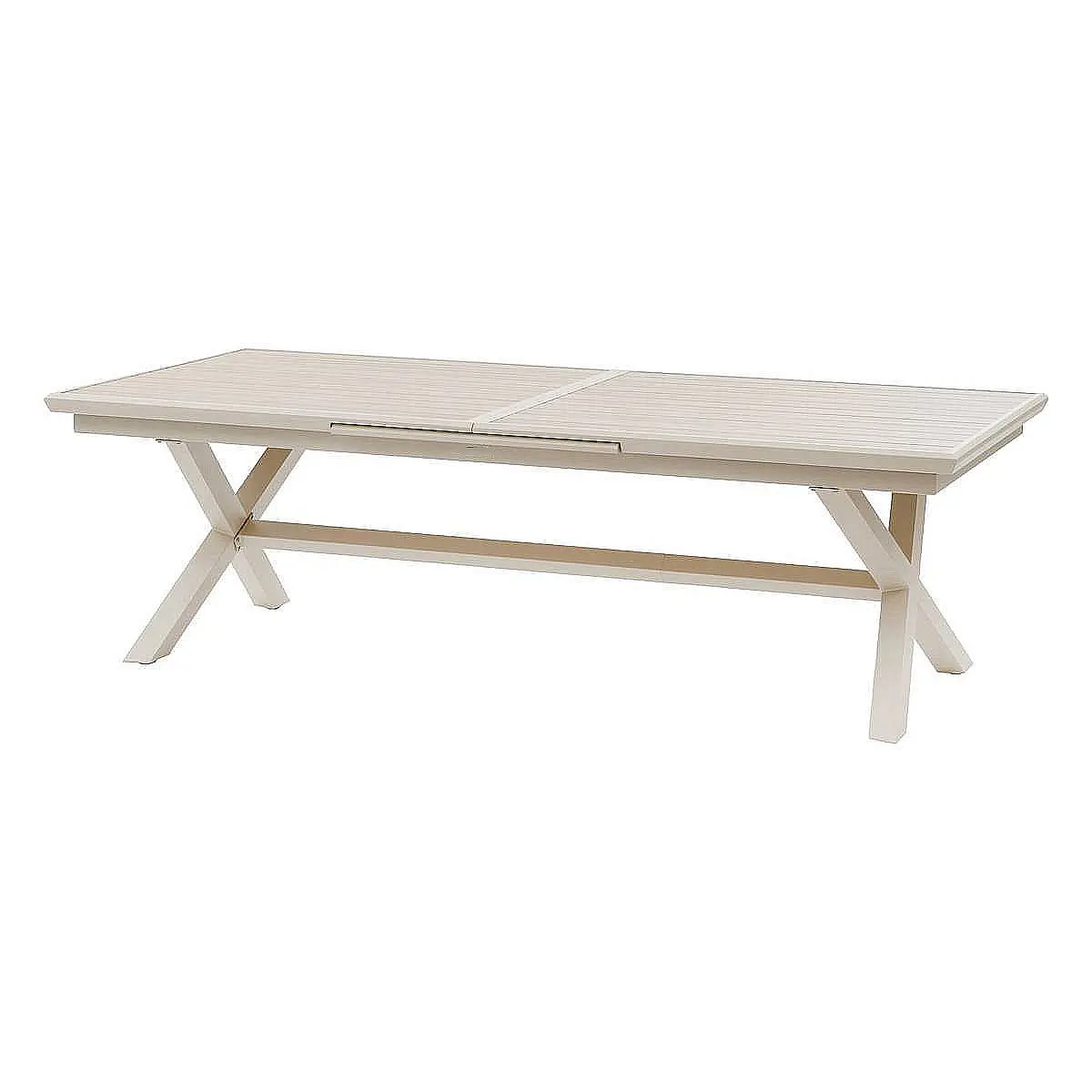 DEOKORK Hliníkový stůl BERGAMO 250/330 cm (efekt dřeva)