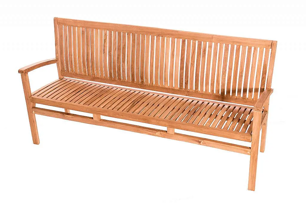 DEOKORK Zahradní teaková lavice HARMONY 180 cm