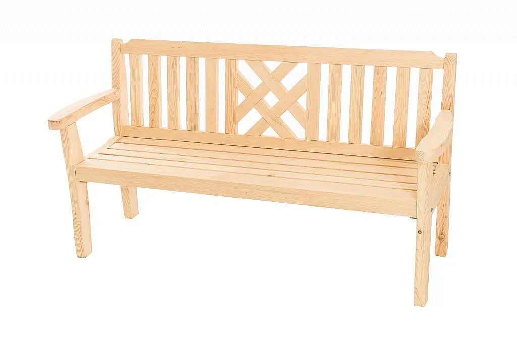 DEOKORK Masivní zahradní lavice z borovice ROMANTIC (32 mm) - různé délky