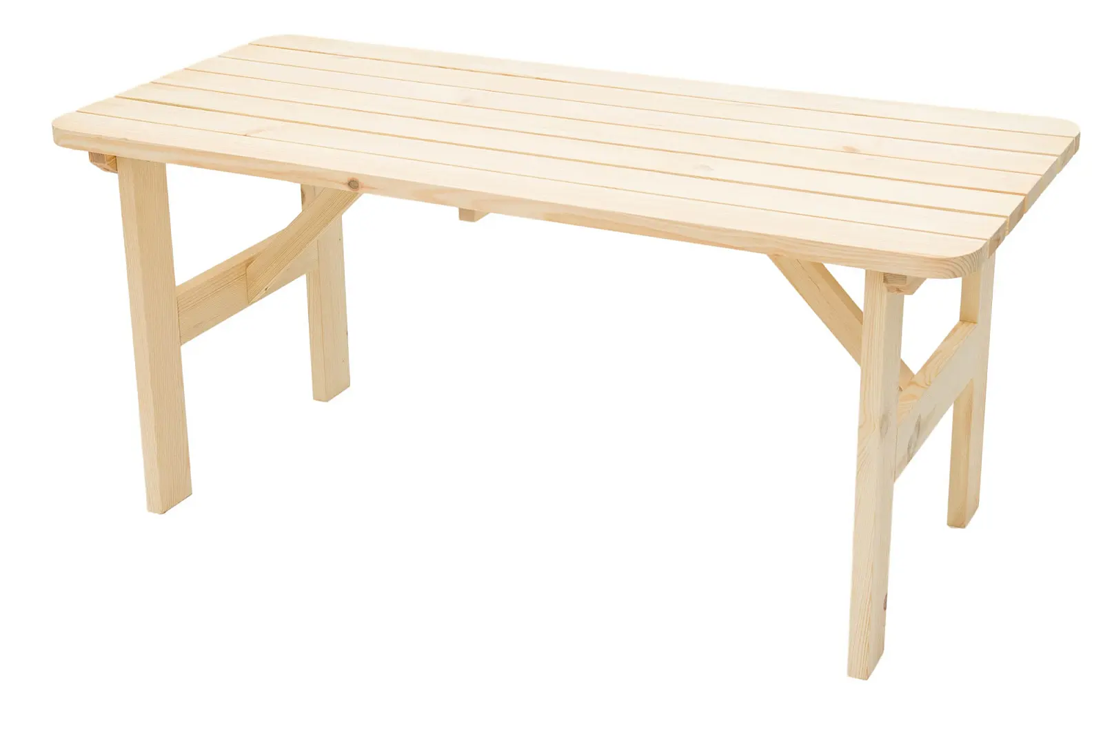 DEOKORK Masivní dřevěný zahradní stůl z borovice dřevo 32 mm (150 cm)