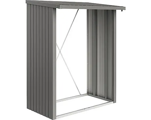 Biohort Dřevník BIOHORT Woodstock 157 x 102 x 199 cm (šedý křemen metalíza)