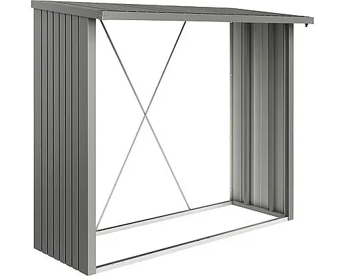 Biohort Dřevník BIOHORT Woodstock 229 x 102 x 199 cm (šedý křemen metalíza)