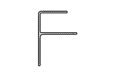 Počáteční a koncový hliníkový profil F 9363, 40x57x6000 mm, pro podkladový profil 9234, TWINSON